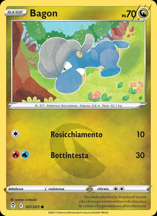 Bagon card in Italian
