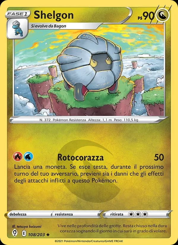 Shelgon card in Italian