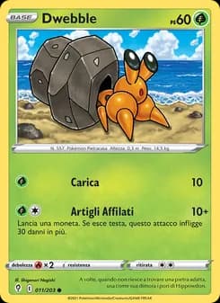 Dwebble card in Italian