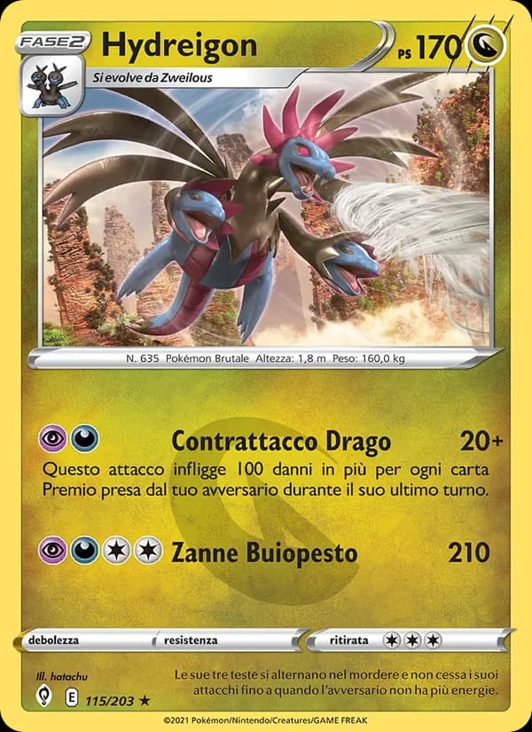 Hydreigon card in Italian