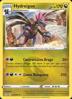 Hydreigon card in Italian