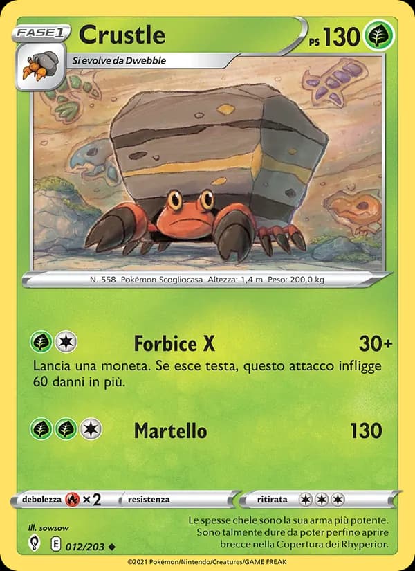 Crustle card in Italian