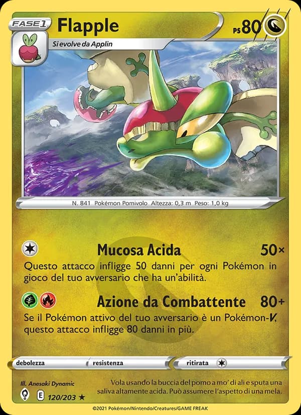 Flapple card in Italian