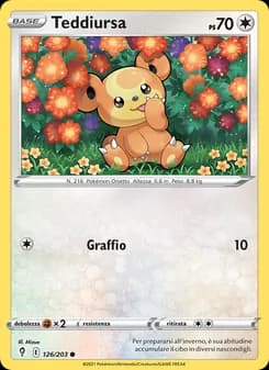 Teddiursa card in Italian