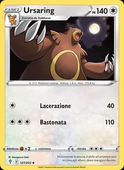 Ursaring card in Italian