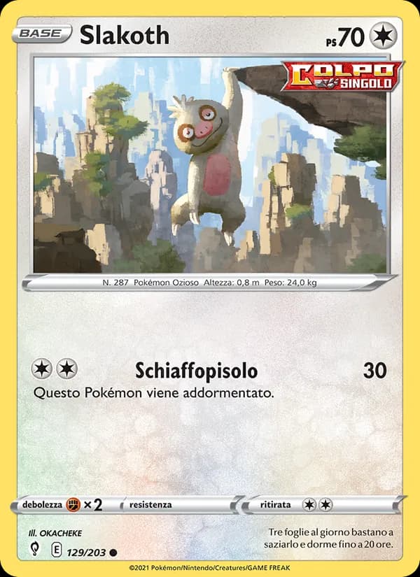 Slakoth card in Italian