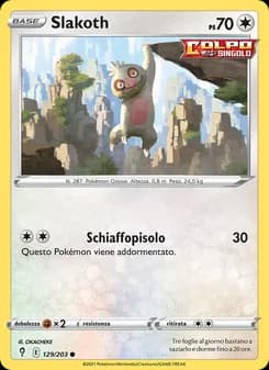 Slakoth card in Italian