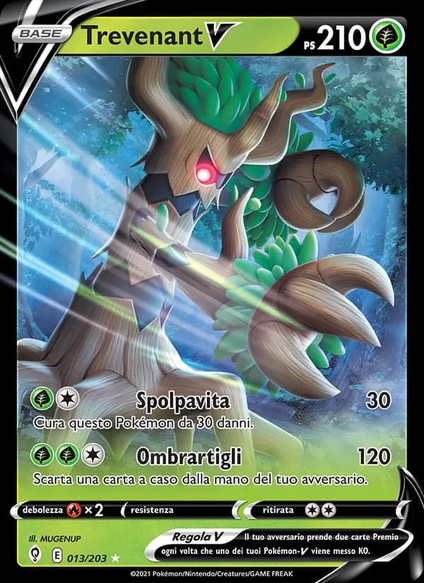 Trevenant V card in Italian