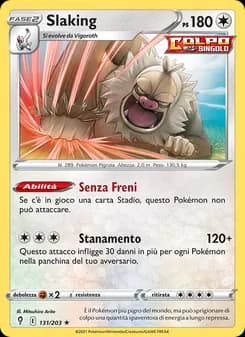 Slaking card in Italian
