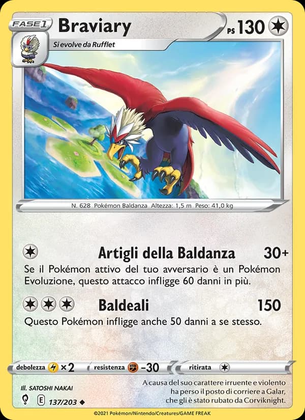Braviary card in Italian