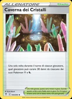 Caverna dei Cristalli card in Italian