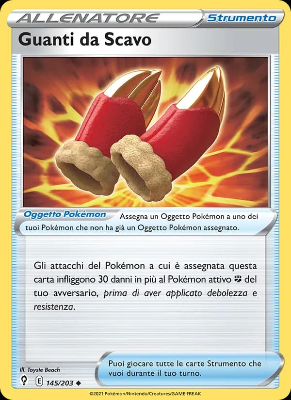 Guanti da Scavo card in Italian