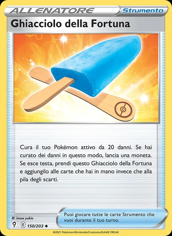 Ghiacciolo della Fortuna card in Italian