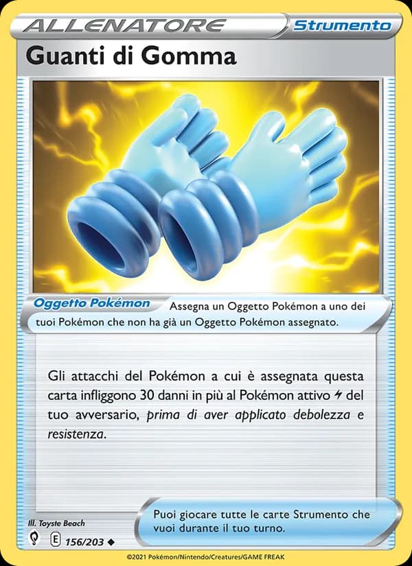 Guanti di Gomma card in Italian