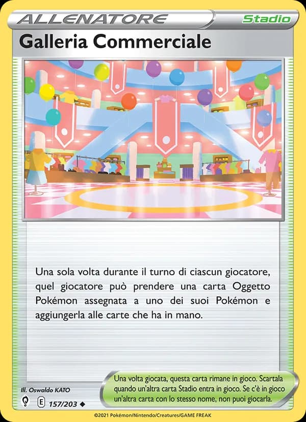 Galleria Commerciale card in Italian
