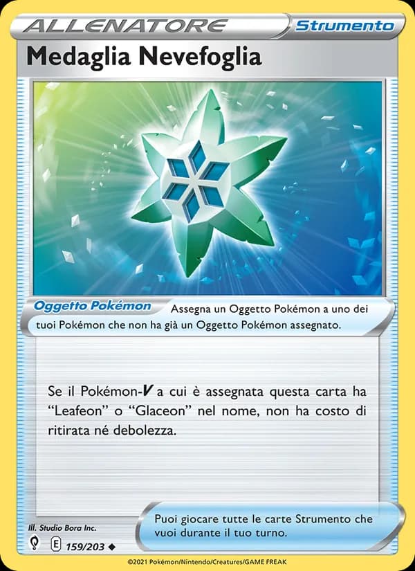 Medaglia Nevefoglia card in Italian