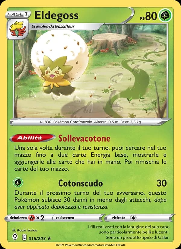 Eldegoss card in Italian