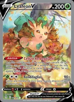 Leafeon V card in Italian