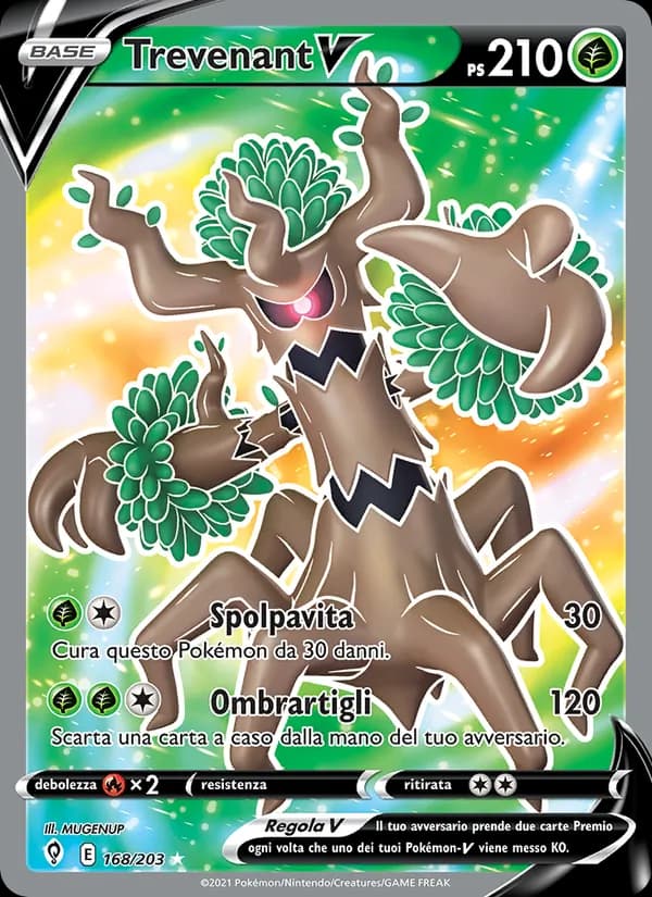 Trevenant V card in Italian