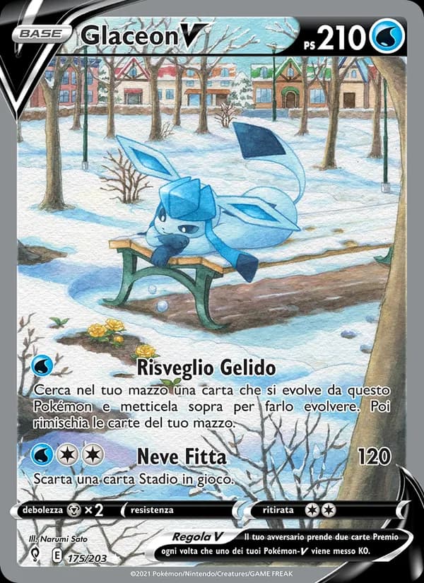 Glaceon V card in Italian