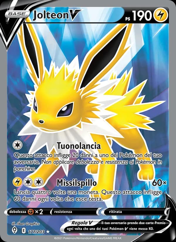 Jolteon V card in Italian