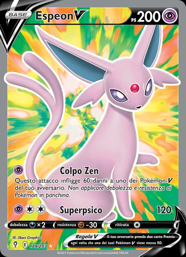 Espeon V card in Italian