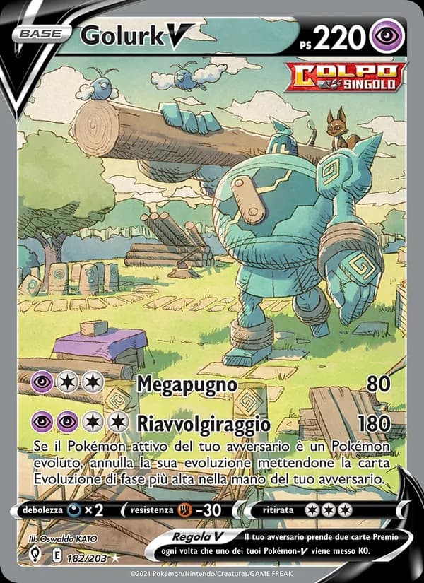 Golurk V card in Italian