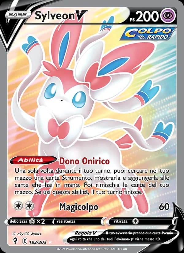 Sylveon V card in Italian