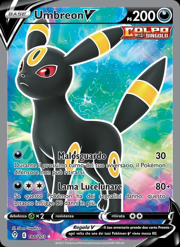 Umbreon V card in Italian