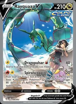Rayquaza V card in Italian