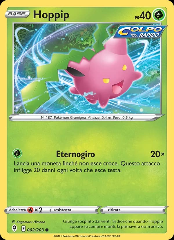 Hoppip card in Italian
