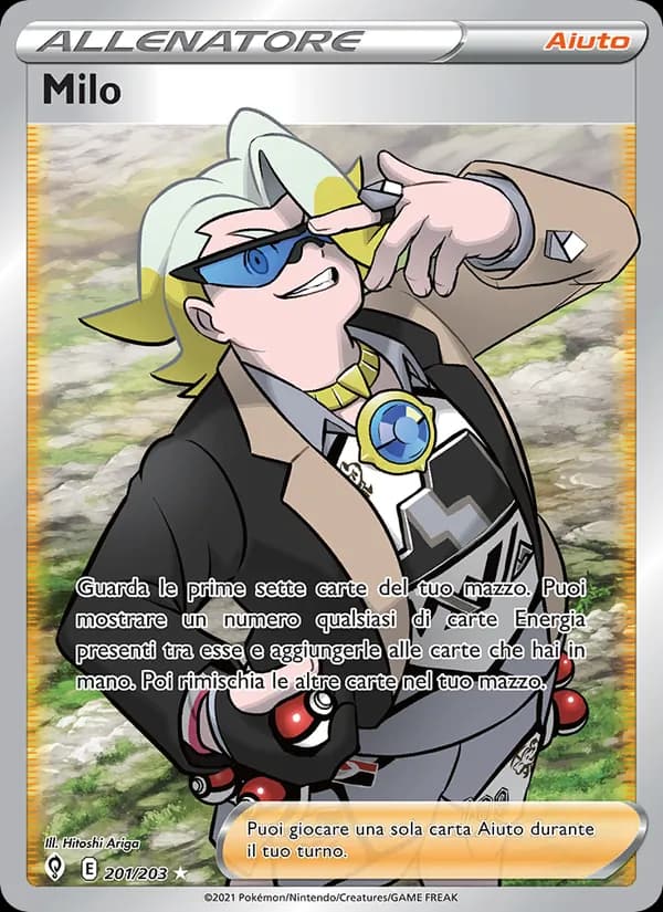Milo card in Italian