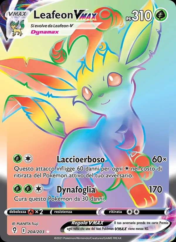 Leafeon VMAX card in Italian