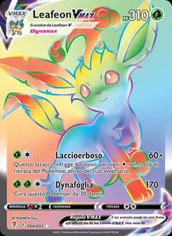 Leafeon VMAX card in Italian
