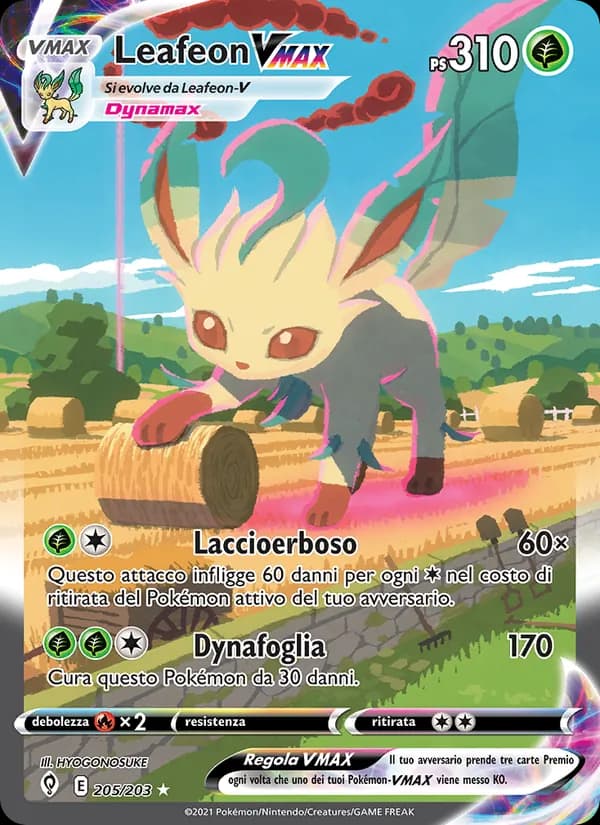 Leafeon VMAX card in Italian