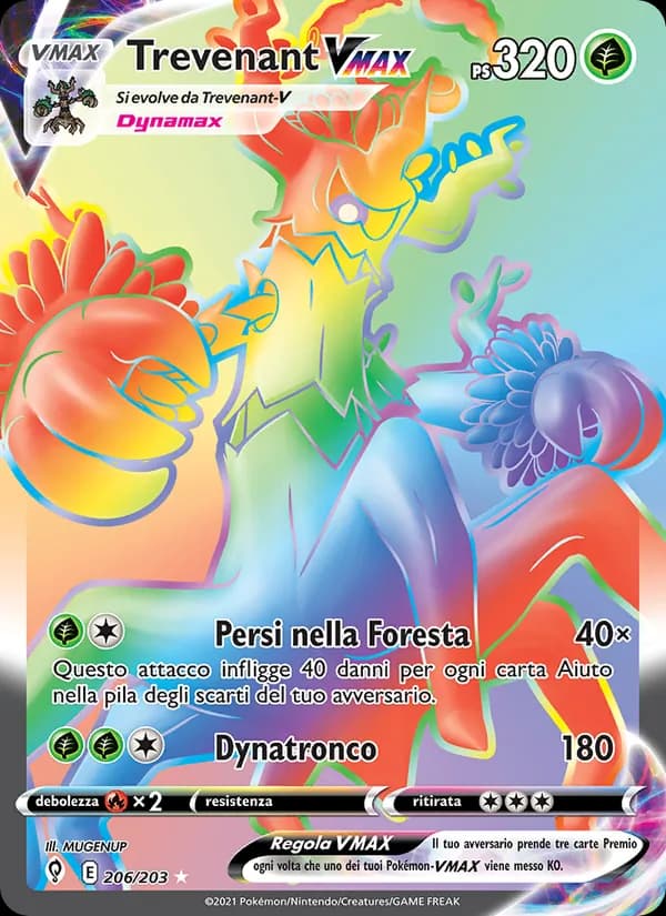 Trevenant VMAX card in Italian