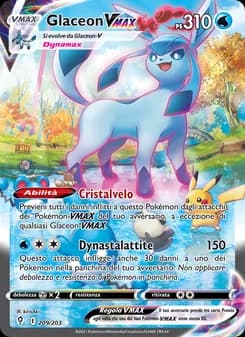 Glaceon VMAX card in Italian