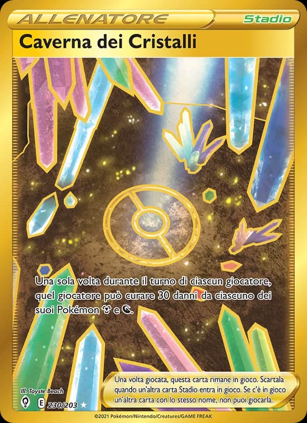 Caverna dei Cristalli card in Italian