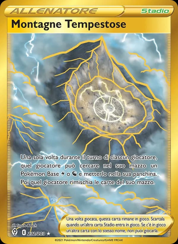 Montagne Tempestose card in Italian