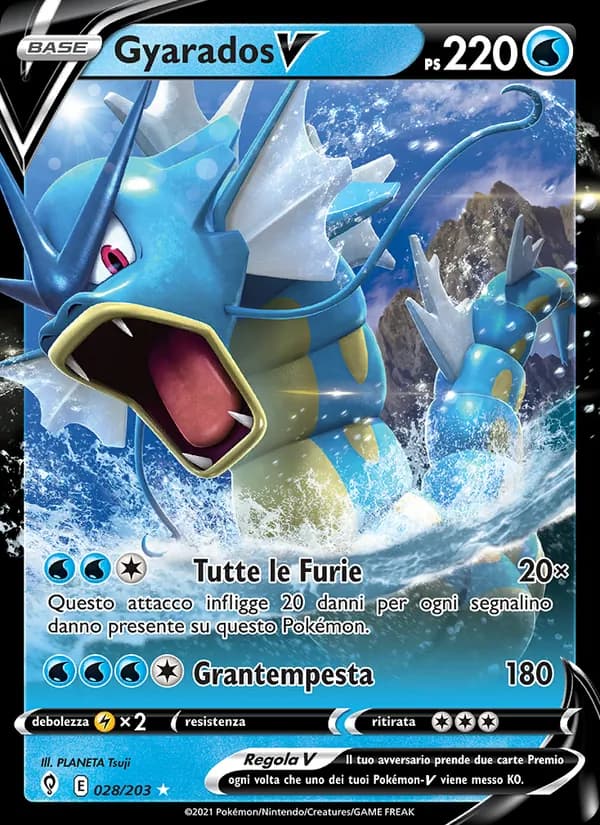Gyarados V card in Italian