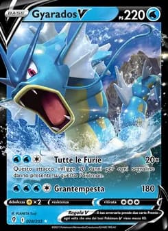 Gyarados V card in Italian