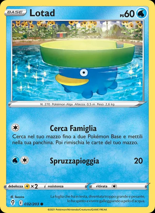 Lotad card in Italian