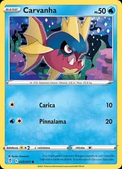 Carvanha card in Italian