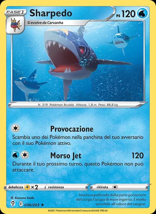 Sharpedo card in Italian