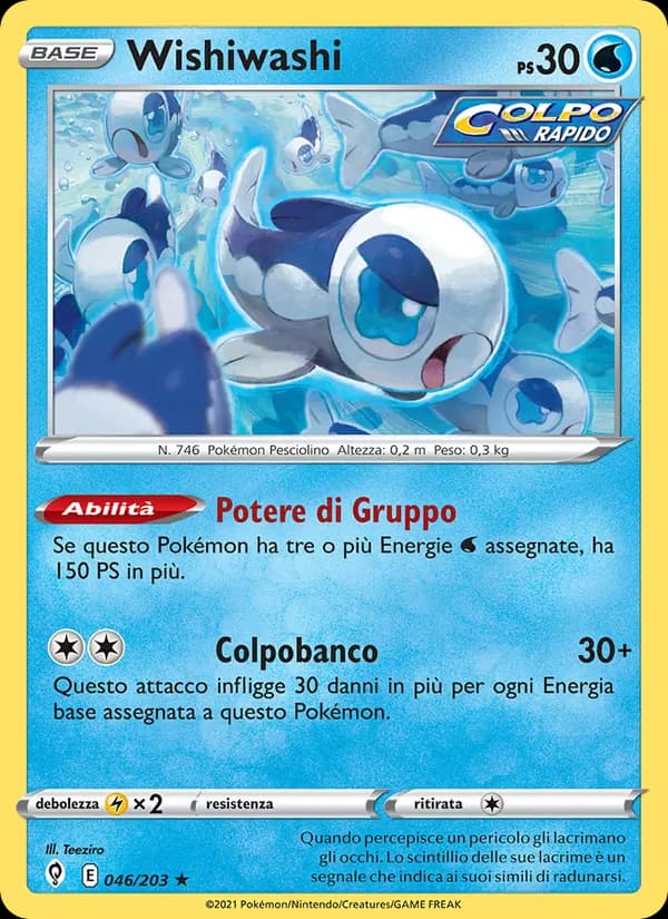 Wishiwashi card in Italian