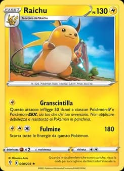 Raichu card in Italian
