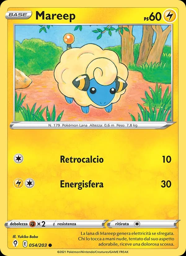 Mareep card in Italian