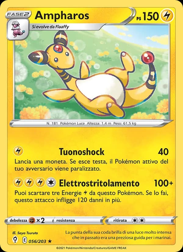 Ampharos card in Italian