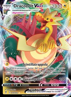 Dracozolt VMAX card in Italian