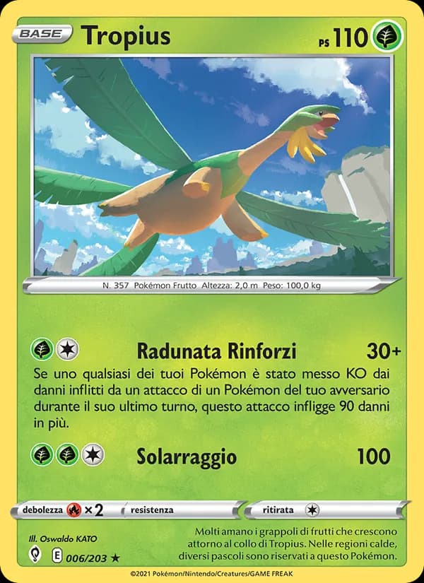 Tropius card in Italian
